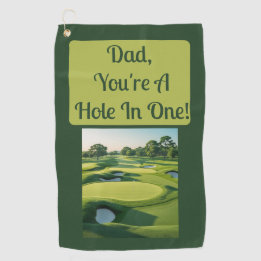 Papa, je bent een Hole In One! Golfhanddoek