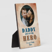 Papa je bent Hero Pap Foto Vader Dag Fotoplaat (Zijkant)