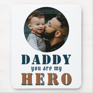 Papa je bent mijn Hero Pap Foto Vader Dag Muismat