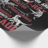 Papa je bent net zo sterk als T-rex Dinosaur Gift Cadeaupapier (Hoek)