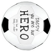 Papa, je bent onze Hero Kind Names Voetbal (Gedraaid)