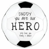 Papa, je bent onze Hero Kind Names Voetbal (Voorkant)