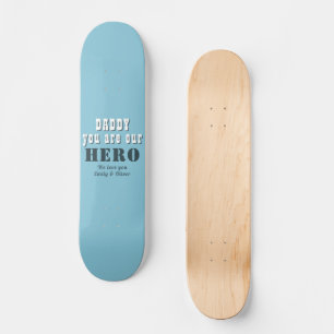 Papa je bent onze Hero Typografie Vader Dag Skateboard