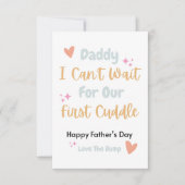 Papa, je ne peux pas attendre notre première carte (Devant)