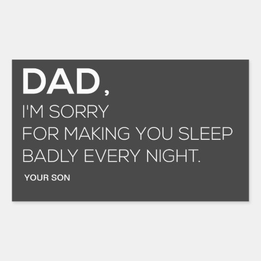 PAPA, JE SUIS DESOLE AUTOCOLLANTS ET ETIQUETTES (Devant)