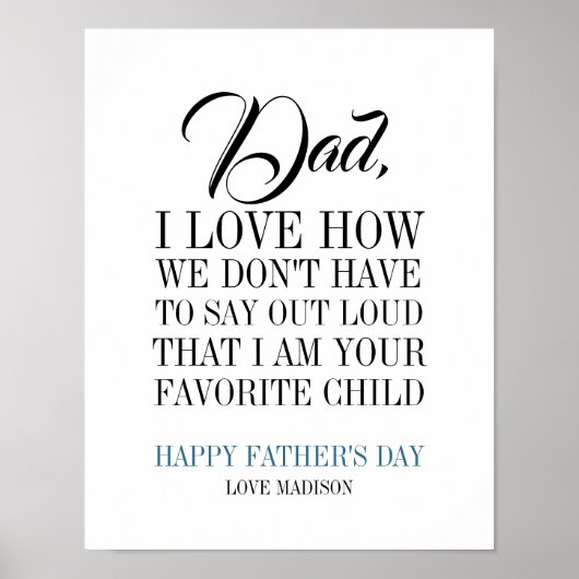 Papa Je suis votre Poster de Fête des pères d'enfa (Devant)