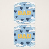 Papa, je t'aime, carte fête des pères (Devant & derrière)