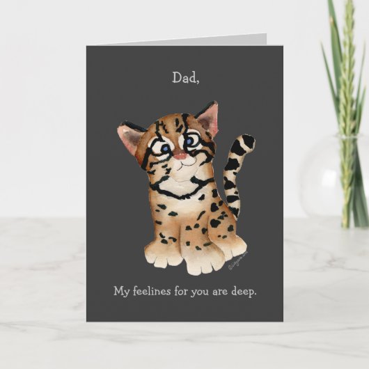 Papa, Je T'Aime Une Carte Ocelot (Devant)