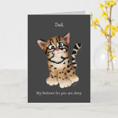 Papa, Je T'Aime Une Carte Ocelot (Fleur jaune)