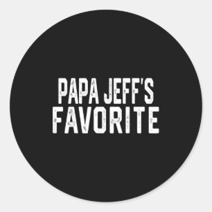 Papa Jeff's Favoriete Vaderdag Grootouder Granh Ronde Sticker