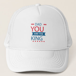 Papa Jij Bent De Koning Typografie Hoed Trucker Pet