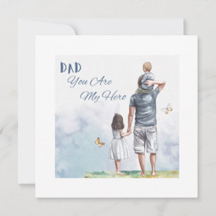 Papa, jij bent mijn held feestdagenkaart