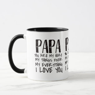 Papa jij bent mijn held mok