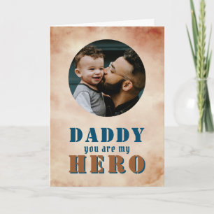 Papa, jij bent mijn Held Vader Foto Vaderdag  Kaart