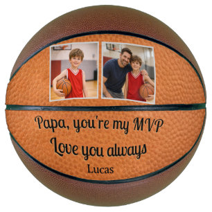 Papa, jij bent mijn MVP 2 Foto Cadeau voor papa Aa Basketbal