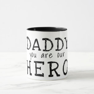 Papa, jij bent onze Held Typografie Vaderdag  Mok