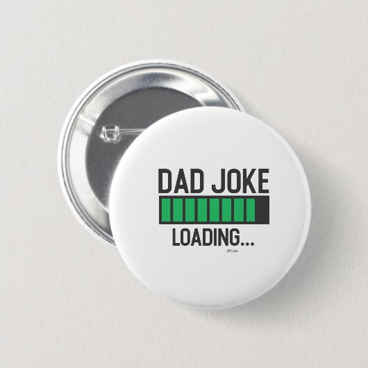 Papa Joke Loading.. Ronde Button 5,7 Cm (Voorkant /achterkant)