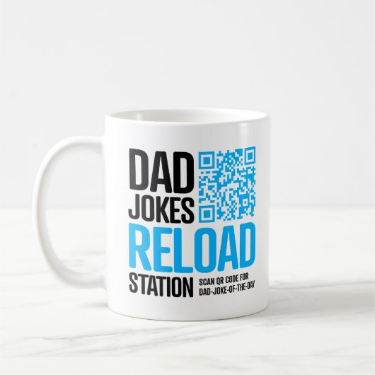 Papa Joke Mug avec QR Code - Une nouvelle blague c (Gauche)