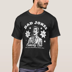 Papa Jokes Comedy Club Retro Comedian T-shirt