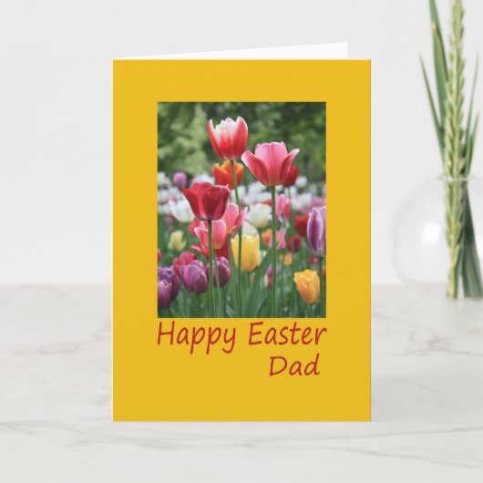 Papa Joyeuse carte Tulip de Pâques (Devant)