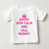 Papa Keep Calm T-Shirt (roze) (Voorkant)