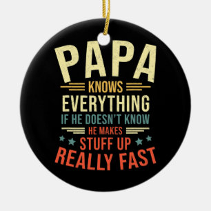 Papa kent alles beste papieren papa Funny Papa Keramisch Ornament