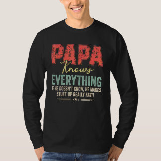 Papa kent alles wat is vader opa t-shirt