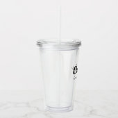 papa | Kinder Namen Modern Vaderdag Script Acryl Drinkbeker (Rechts)