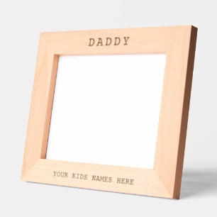 Papa Kinder Namen Papa Gift Familie Afbeelding Fot Gegraveerde Lijstjes