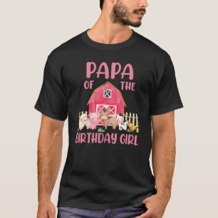 Papa Koe Boerderij Verjaardag Meisje Boerderij Fam T-shirt