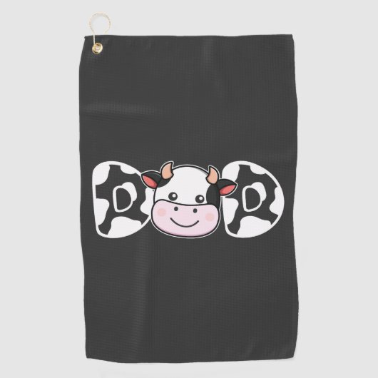 Papa Koe Koe afdrukken Vaderdag Golfhanddoek (Voorkant)