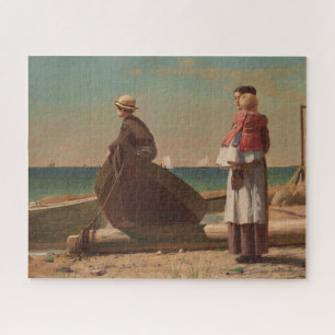 Papa komt eraan! 1873 Winslow Homer Fine Art Legpuzzel