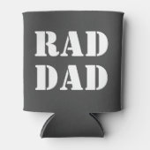 Papa kool kool grijs witte moderne typografie cool blikjeskoeler (Voorkant)