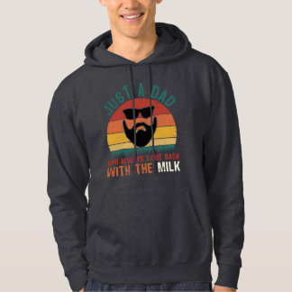 Papa kwam terug met melk - Grappig Retro Hoodie