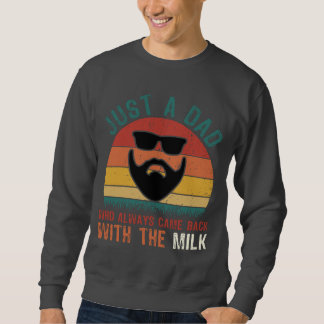 Papa kwam terug met melk - Grappig Retro Trui