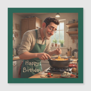 Papa la carte magnétique d'anniversaire de Cook