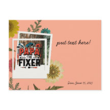 Papa La Carte Postale Fixer - Salutation Fête des 