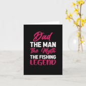 Papa La Légende de la pêche Carte d'anniversaire (Fleur jaune)