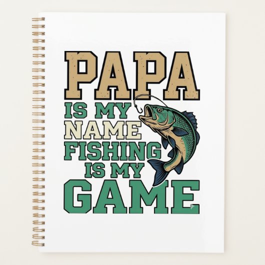 Papa la pêche est mon jeu conception de chemise vi (Devant)