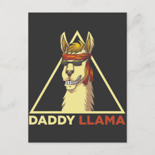 Papa Lama Echtgenoot Coole Zonnebril Alpaca Vader Briefkaart