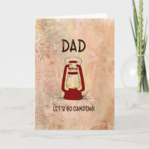 Papa, laten we gaan kamperen Vaderdag kaart