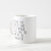 Papa le plus chanceux au monde drôle de Coffee Mug (Devant gauche)