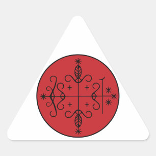 Papa Legba Veve Driehoek Sticker