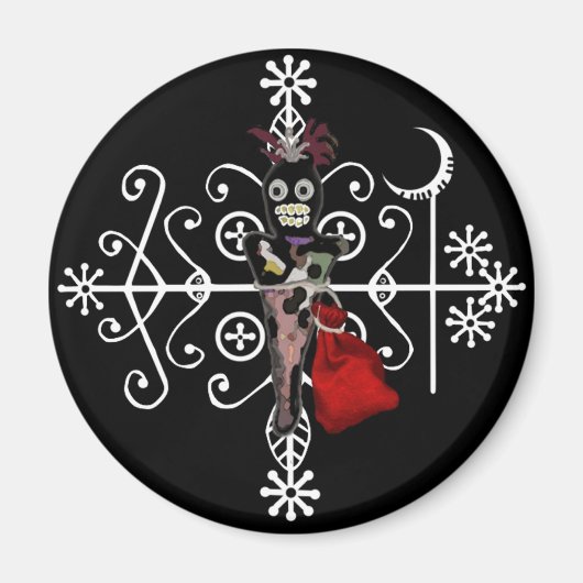 Papa Legba Voodoo Doll Veve Magnet (Devant)