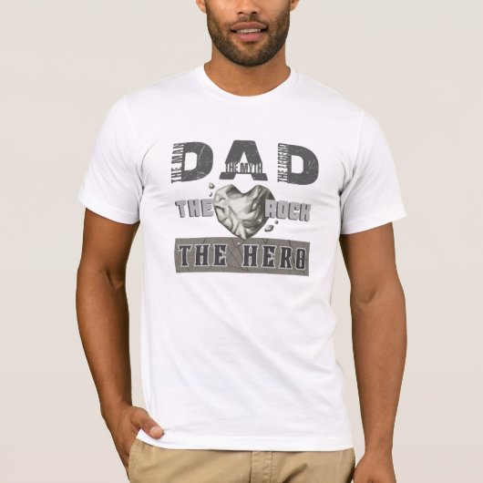 Papa Legend Grappig Quote Witte Vaders Dag T-shirt (Voorkant)