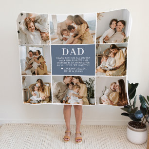 Papa Letter Custom Personalized Fleece Blanket Deken