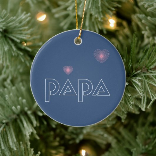 Papa, lichtgeleider keramisch ornament (Boom)