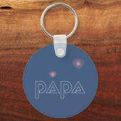 Papa, lichtgeleider sleutelhanger (Achterkant)