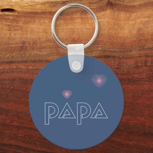Papa, lichtgeleider sleutelhanger (Voorkant)