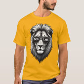 Papa Lion T-Shirt - Gras Design Graphique Tee (Devant)